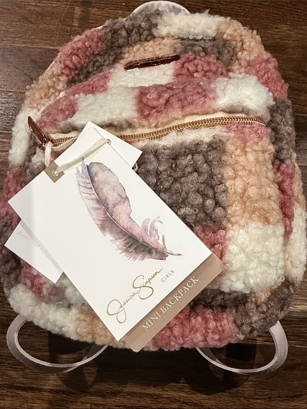 Jessica Simpson Mini Plush Tablet Backpack
